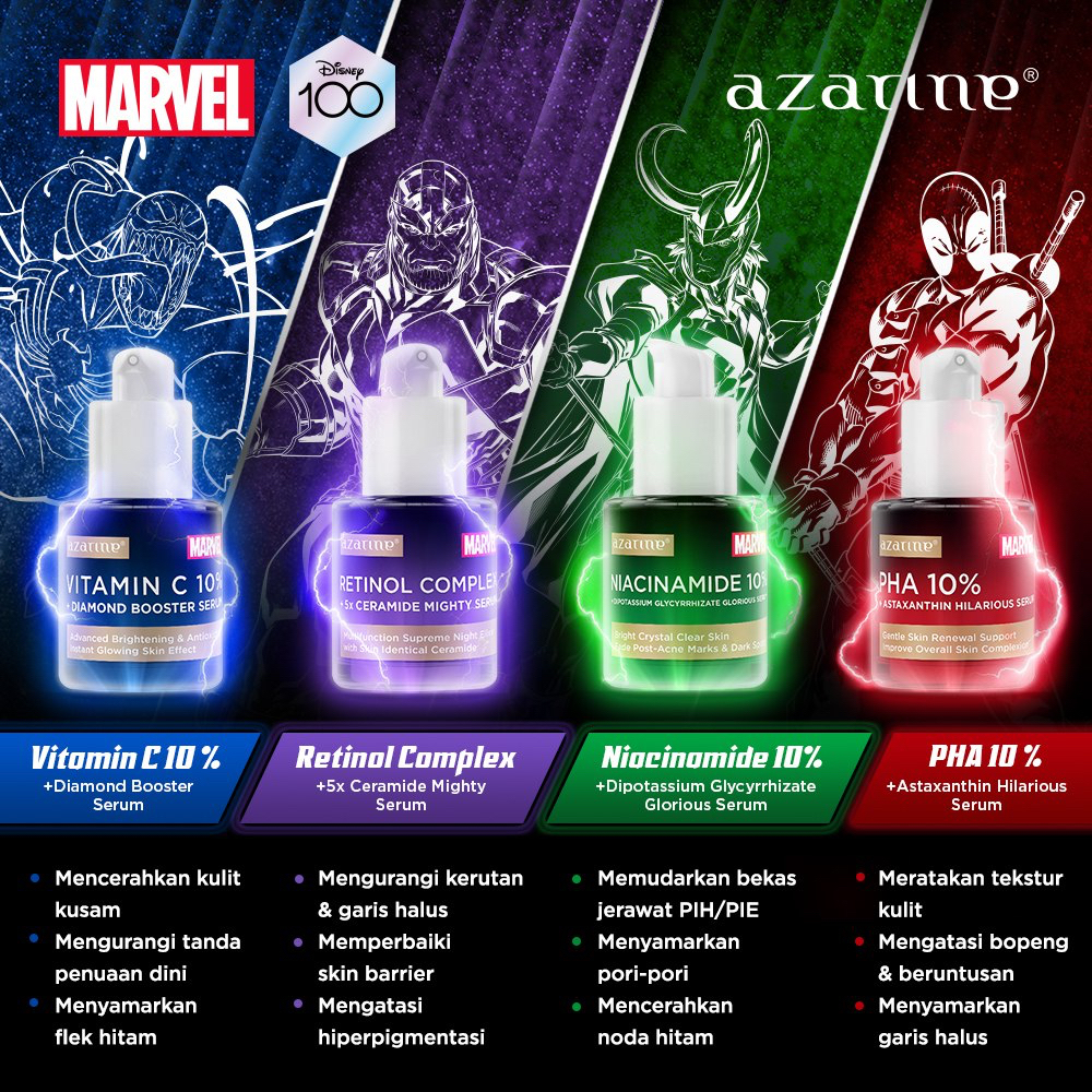 Cuci Warehouse - AZARINE X MARVEL PHA 10%+Astaxanthin Hilarious Serum ...