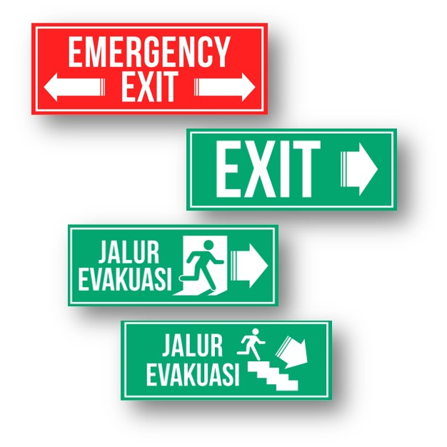 Evacuation Line Sticker | Exit Stickers | Emergency Exit Sticker ...