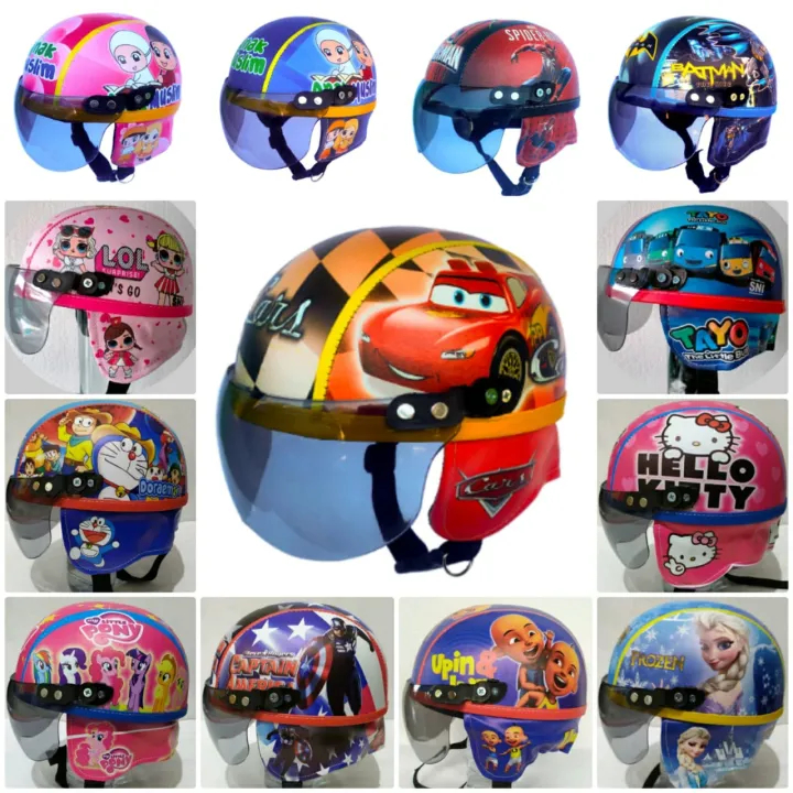 Helmet Boys Girls Cute Cartoon Characters Age 1 2 3 4 Years | Shopee ...