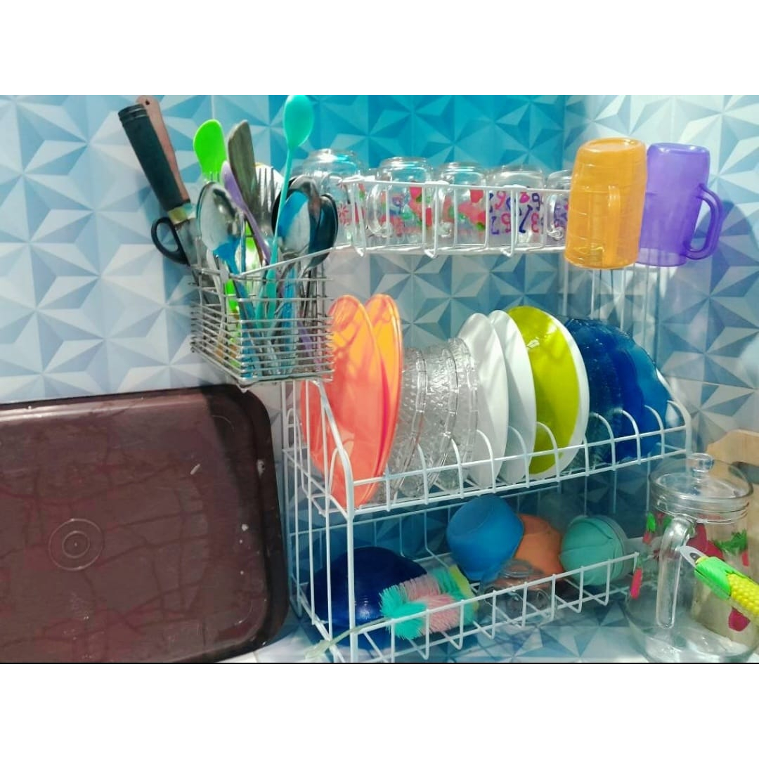 3 tier glass plate rack / sink plate rack (RPL 03) | Shopee Malaysia