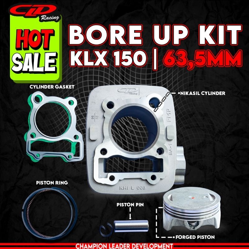 Package Bore Up Kit Piston Block Set CLD Racing Kawasaki KLX 150os 63.5