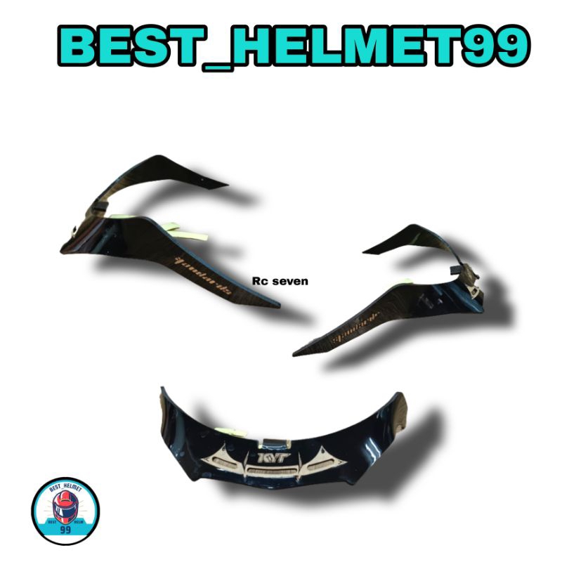 Kyt RC SEVEN 2D Helmet SPOILER - SEVE RC Helmet Variation 2D SPOILER ...