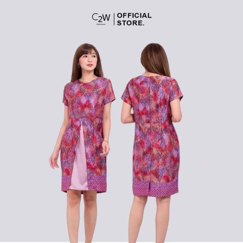 C2w Clothtowear Dress Batik Women All Size Satin Brocade Clothes 946 