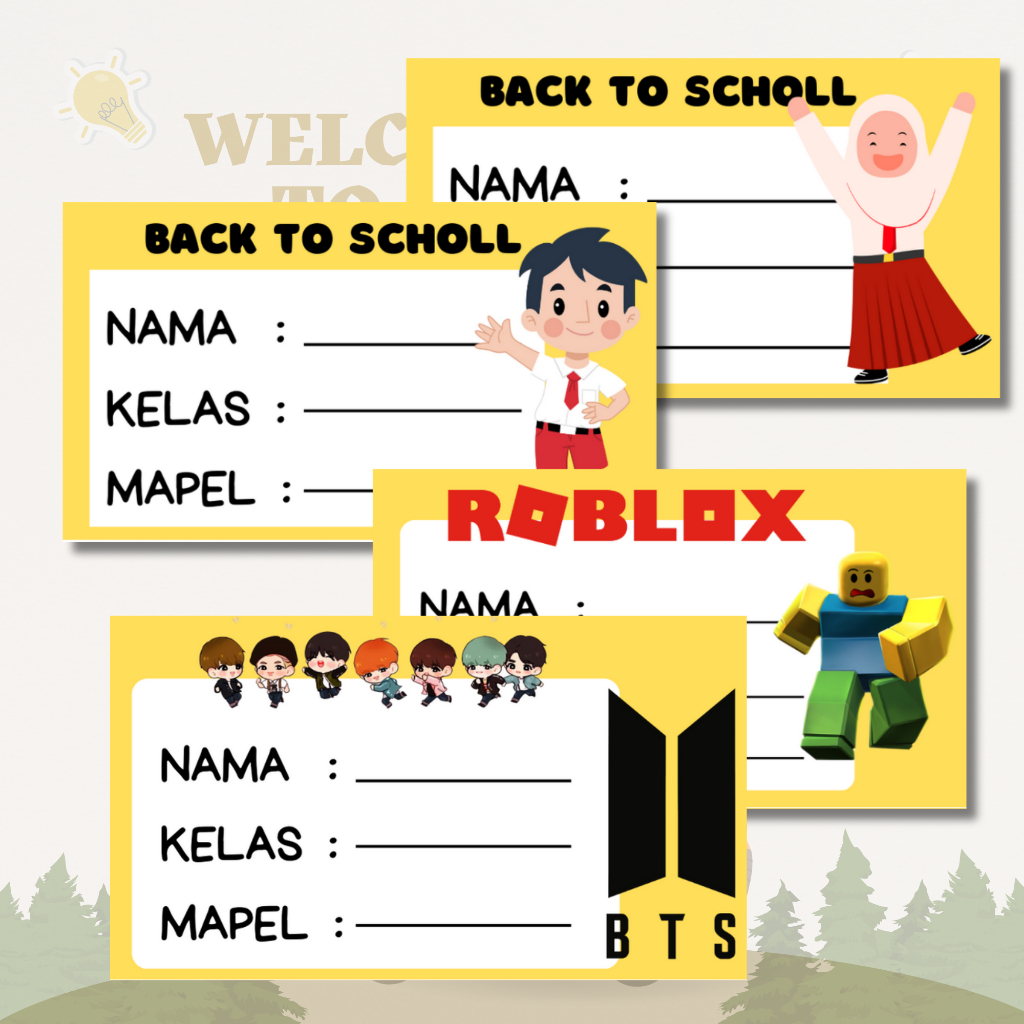 MATA Premium Material Elementary School Children's Textbook Sticker ...