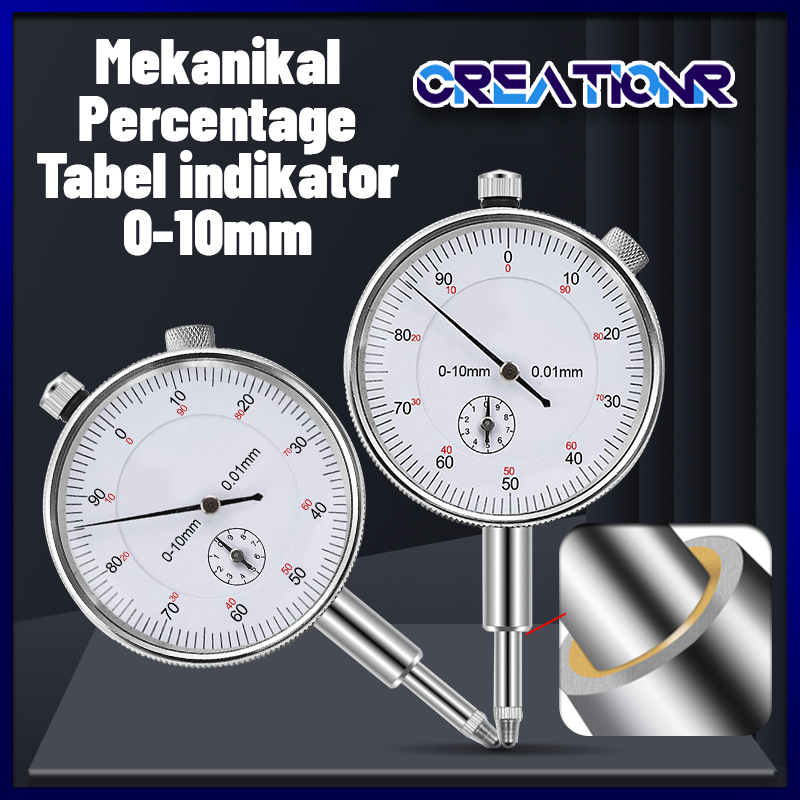 Dial indicator /Dial gauge/Dial Needle 010mm Ear/professional Tool Concentric Test 0.01