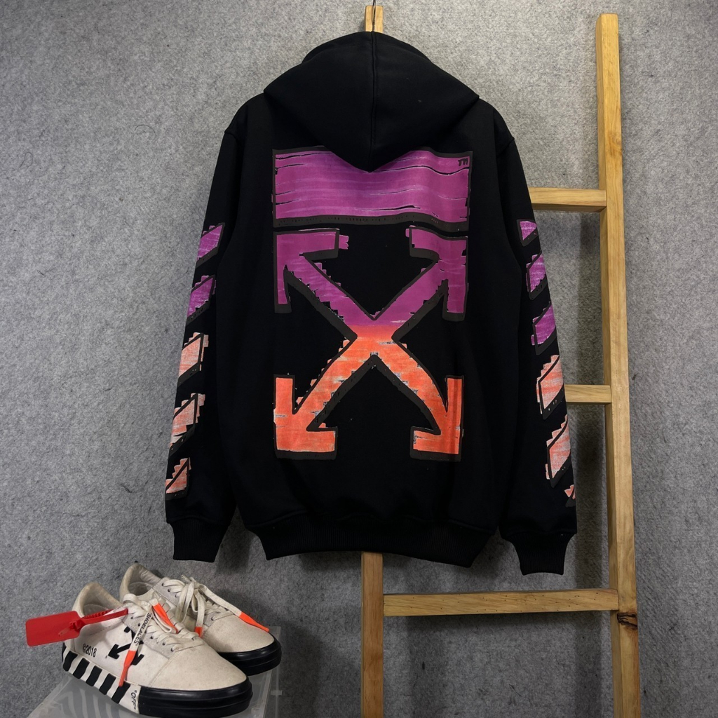 Off white white hot sale gradient hoodie