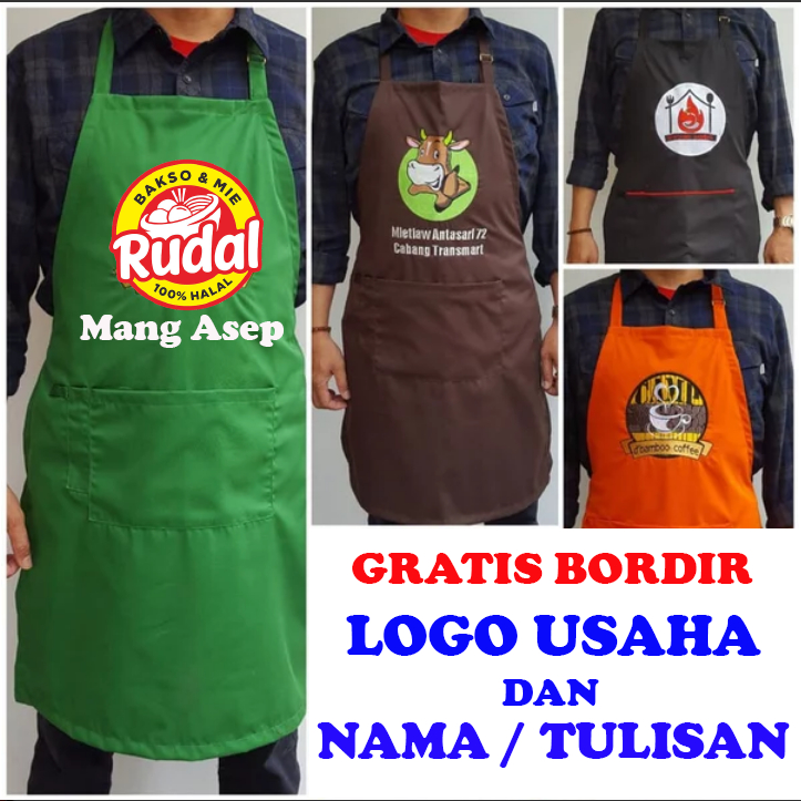 Apron Apron Apron Custom Logo And Business Name | Shopee Malaysia