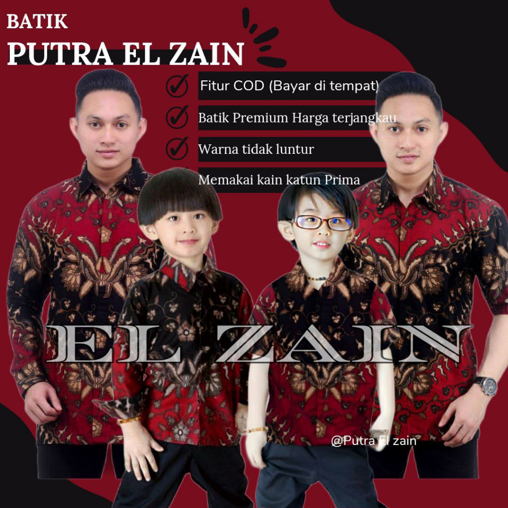 MERAH Latest Maron Keris Batik sweet Couple father and son RED Color ...