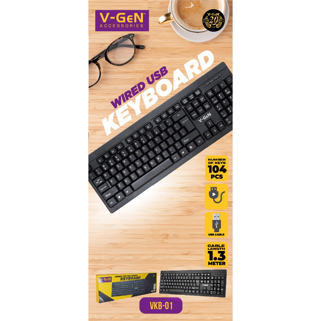 Usb Wired Keyboard/VKB-01. Wired Keyboard | Shopee Malaysia