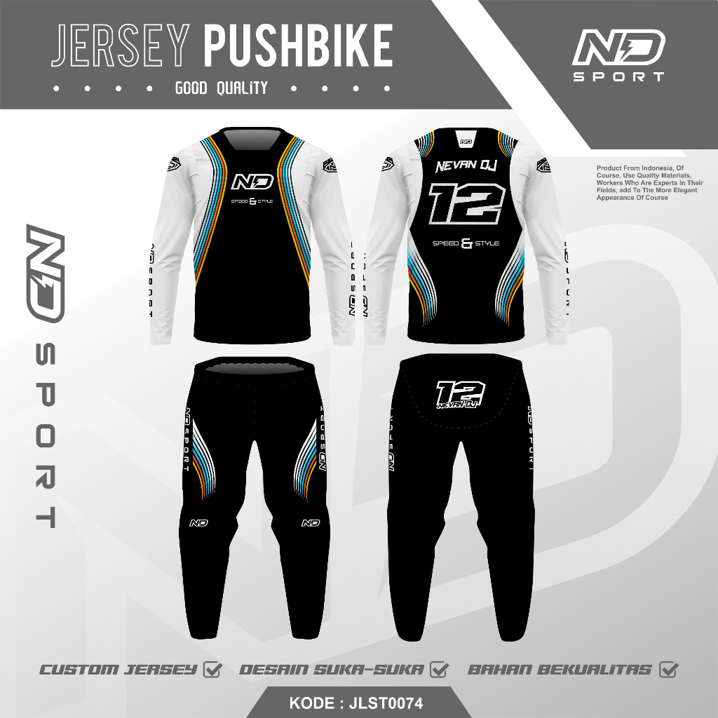 Custom PUSH Bike Jersey SET/Children's Sports Clothing/Bicycle Jersey