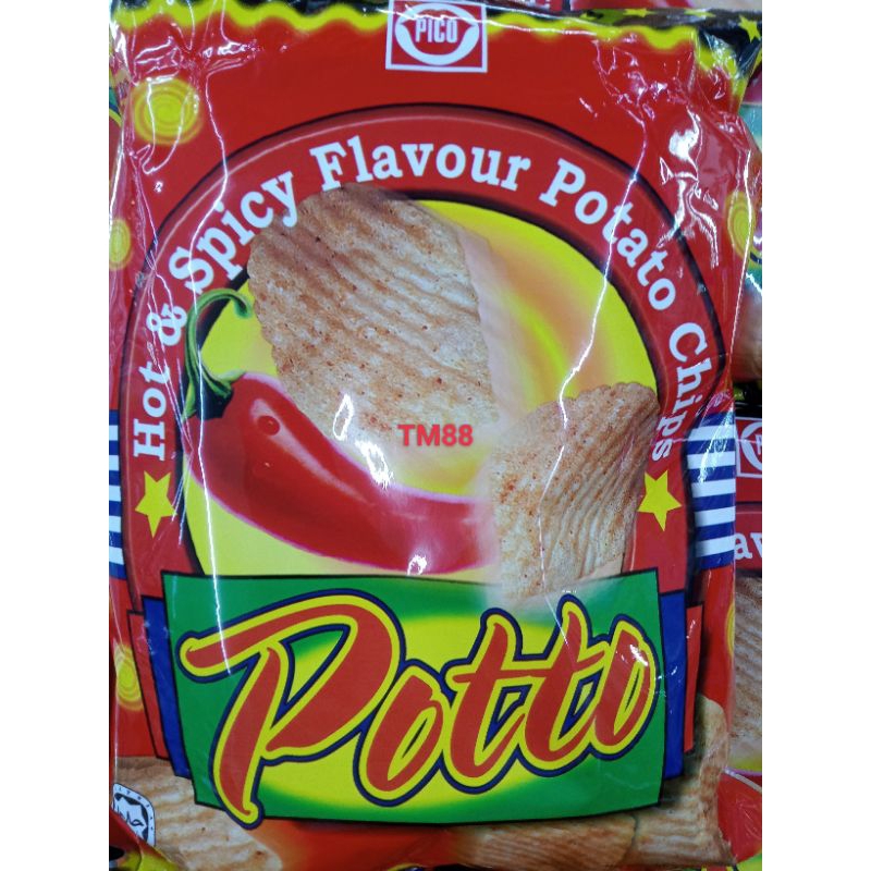 HOT & SPICY FLAVOR POTATO CHIPS POTTO PICO | Shopee Malaysia