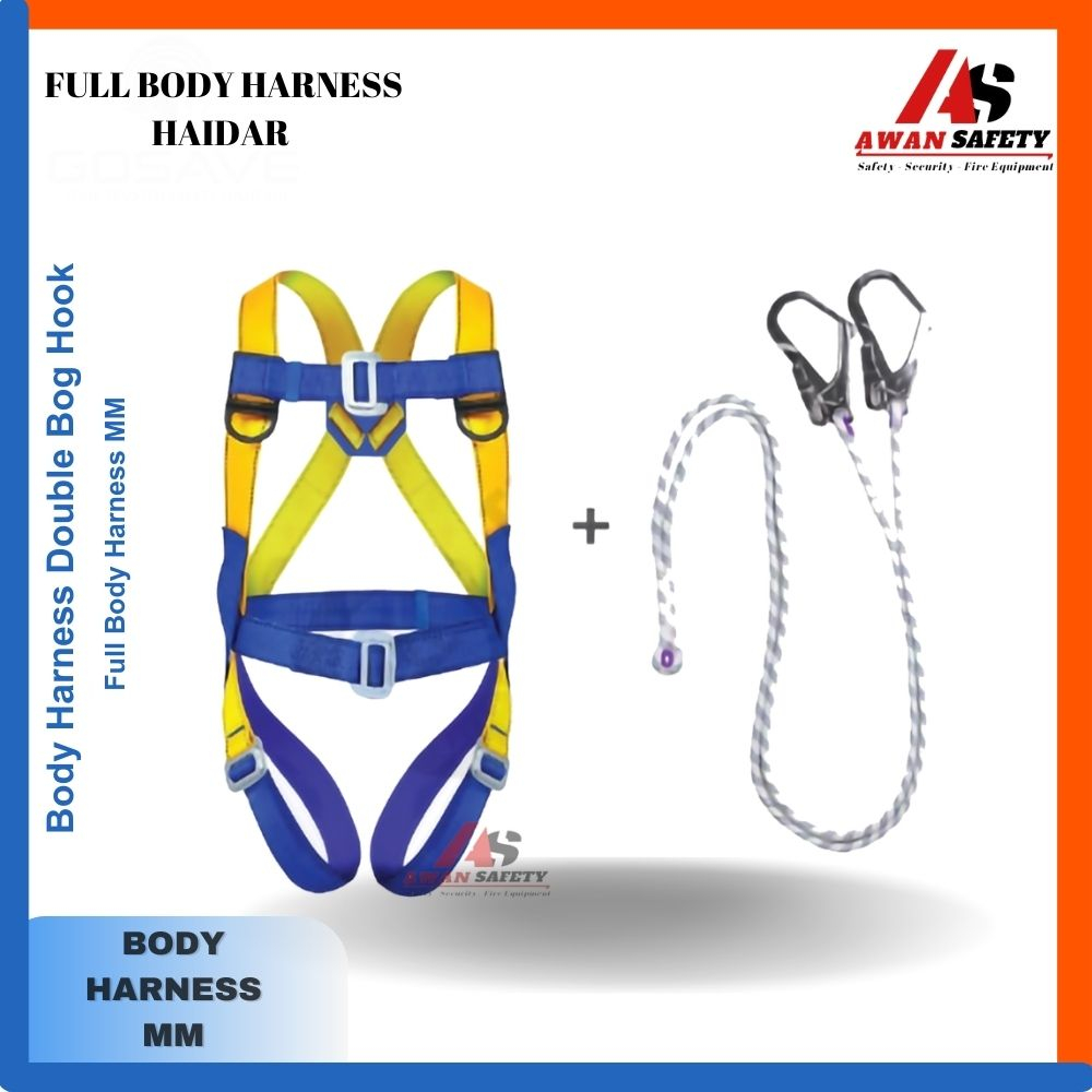 Safety Harness/Full Body Harness Lanyard Double Big Hook MM Safety ...