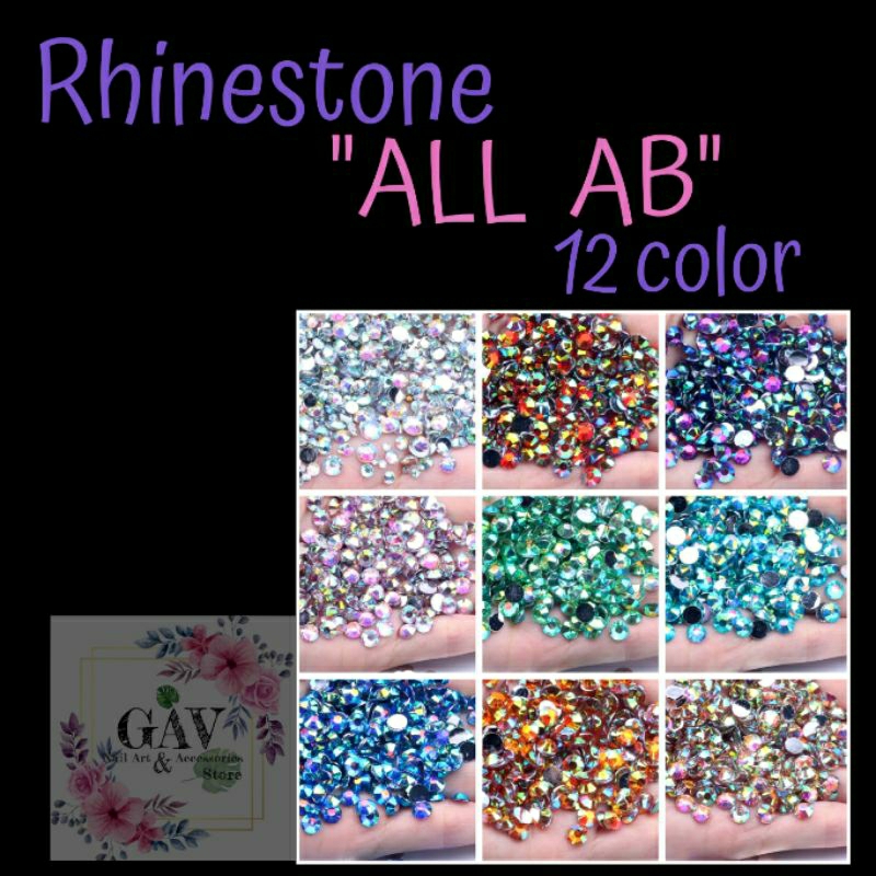 Rhinestone Series All Ab Series Contents -+500 pcs Size 2mm, 3mm, 4mm ...