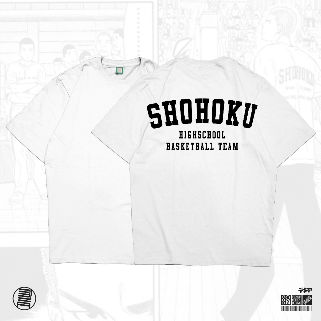 Shohoku Highschool Basketball Team Slam Dunk Kaos Anime Manga Baju 