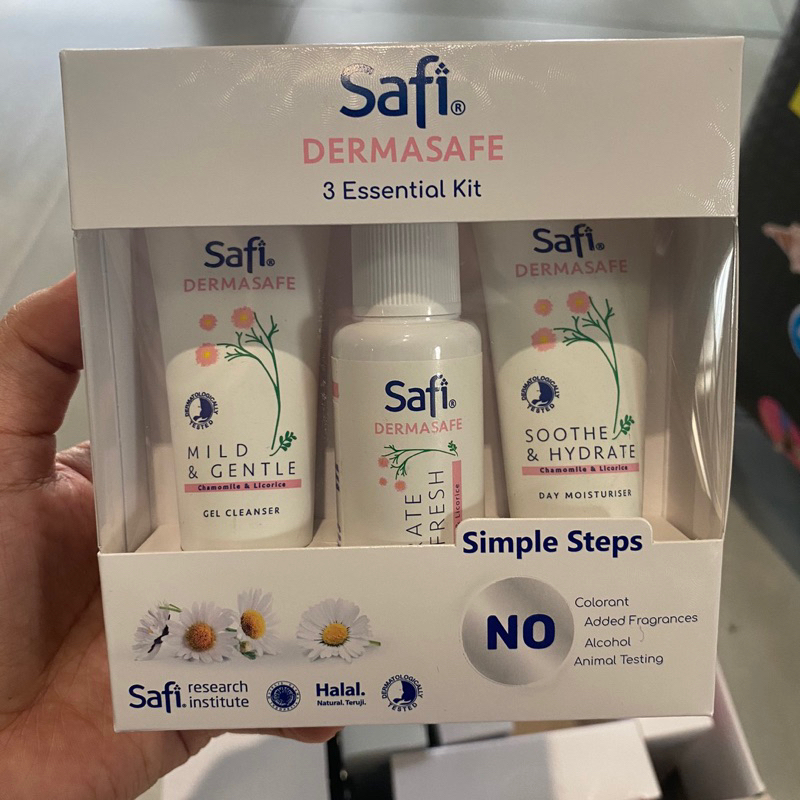 SAFI DERMASAFE 3 ESSENTIAL KIT TRAVEL SIZE CONTENTS 3 ORIGINAL COMPLETE ...
