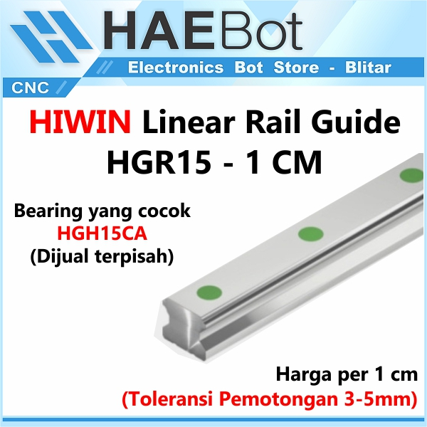 MESIN [HAEBOT] Hiwin Linear Guide Rail HGR15R10C HGR 15 15mm 1cm Rail ...