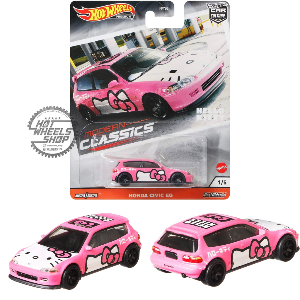 Hot WHEELS HONDA CIVIC EG MODERN CLASSICS HELLO KITTY CAR CULTURE