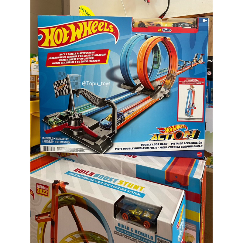 Hot Wheels Double Loop Dash Track Set Shopee Malaysia 7674