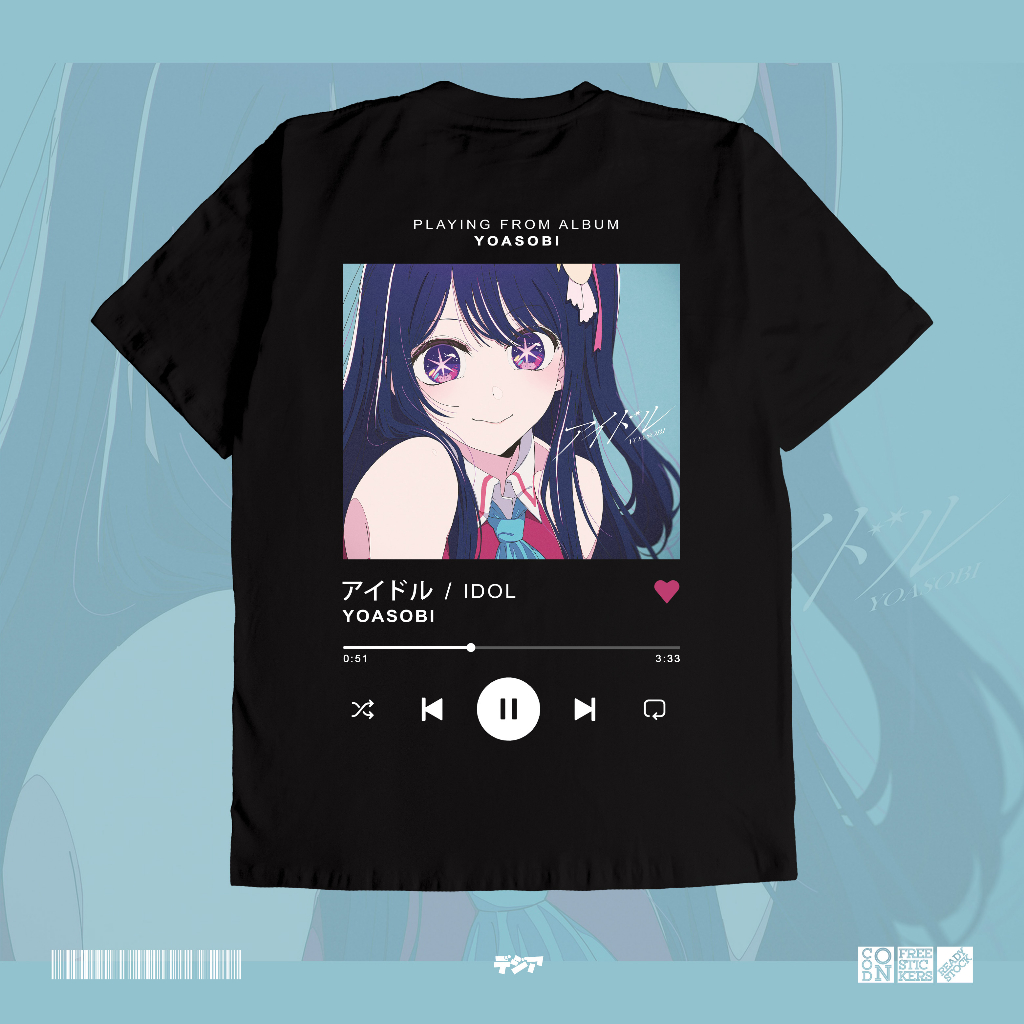 Idol Yoasobi Music Oshi no Ko Aqua Ruby Ai Hoshino Waifu Kaos Anime Manga  Baju T-Shirt Japan DJA Cloth | Shopee Malaysia