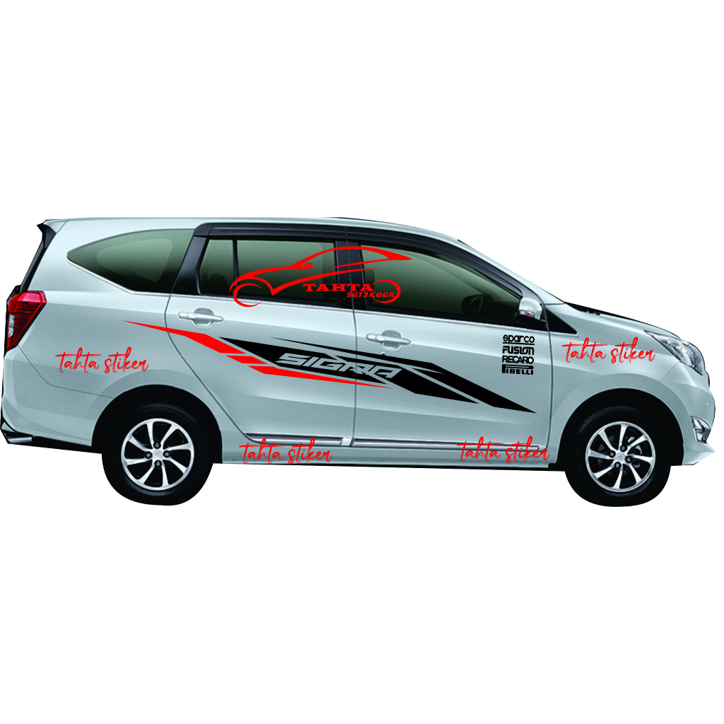 Daihatsu SIGRA Car CUTTING Sticker PROMO SIGRA SIDE Body Sticker ...