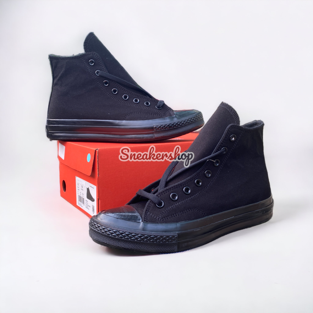 Sepatu Sekolah Converse All Star 70s All Black High Premium Sneakers