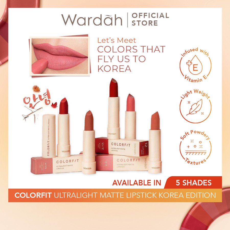 Wardah Colorfit Ultralight Matte Lipstick (Korean Limited Edition ...