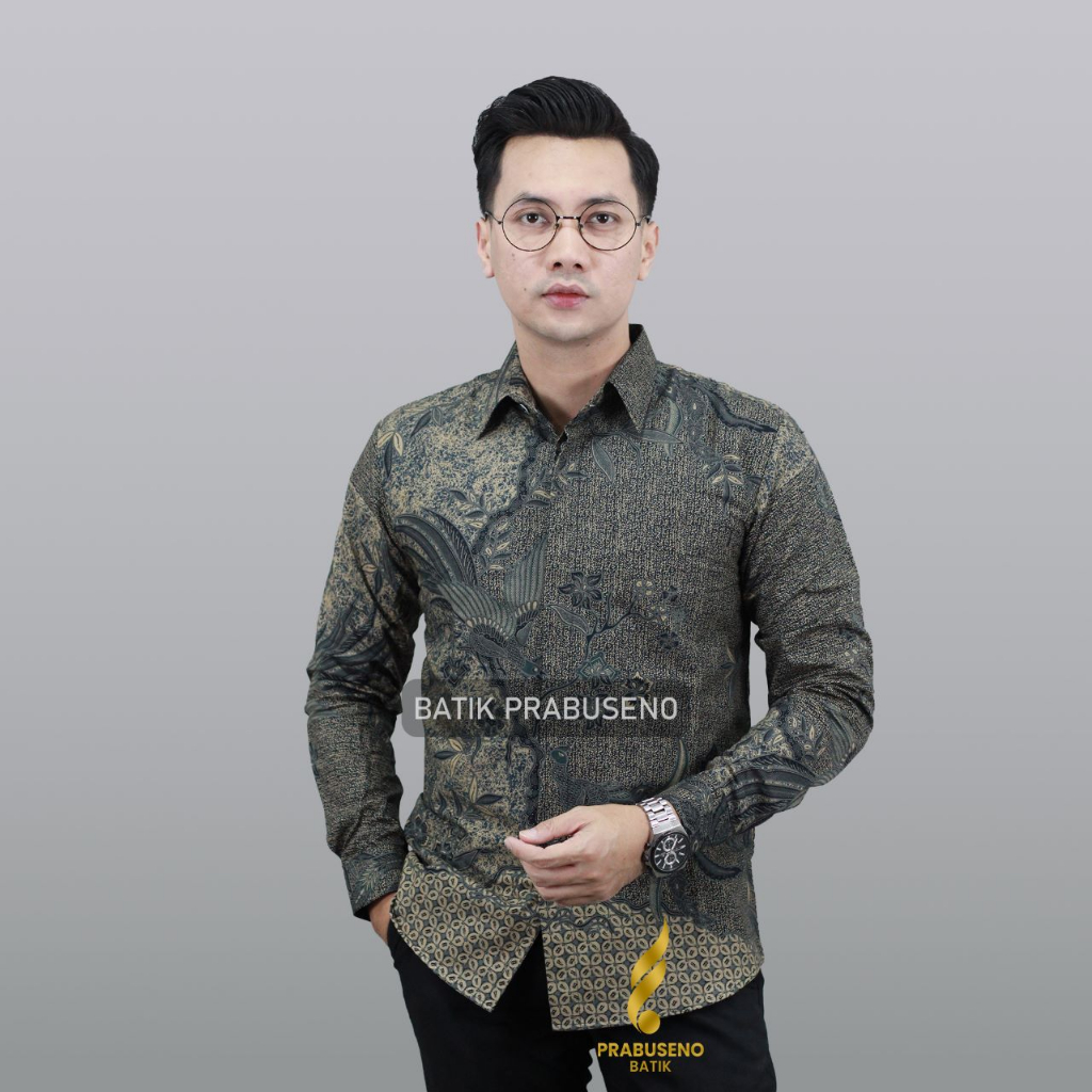 KEMEJA Batik Soganno - REGHAN Men's Batik Shirt Long Sleeve Slimfit ...