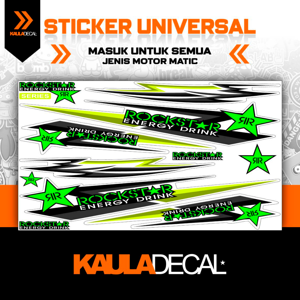 Motorcycle STRIPING STICKER ALL MATIC MOTIF 389 / UNIVERSAL MATIC ...
