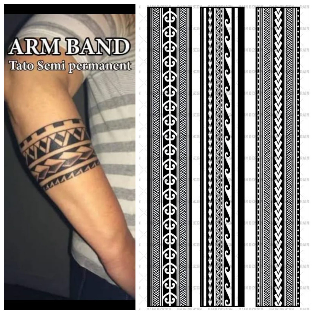 Raindesignwaterproof semi Permanent Temporary Tattoo Sticker ARM BAND