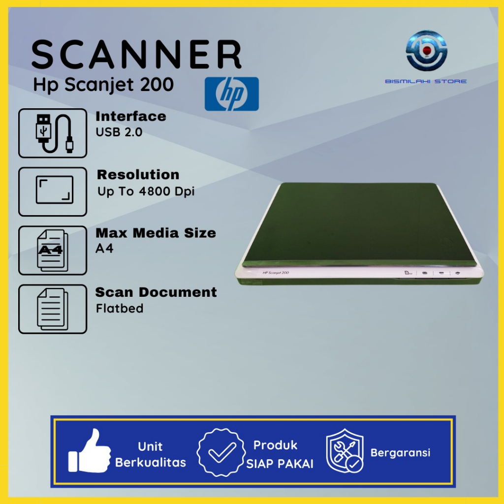 Hp Scanjet 200 Scanner Can Be Used Without Adapter, Just A USB Cable