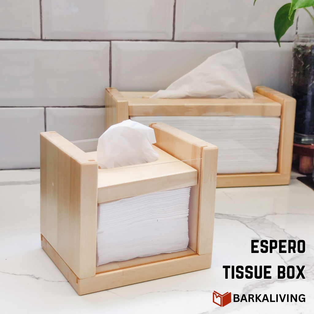 KAYU Espero Tissue Box Acrylic Wood Aesthetic Tissue Box | Shopee Malaysia