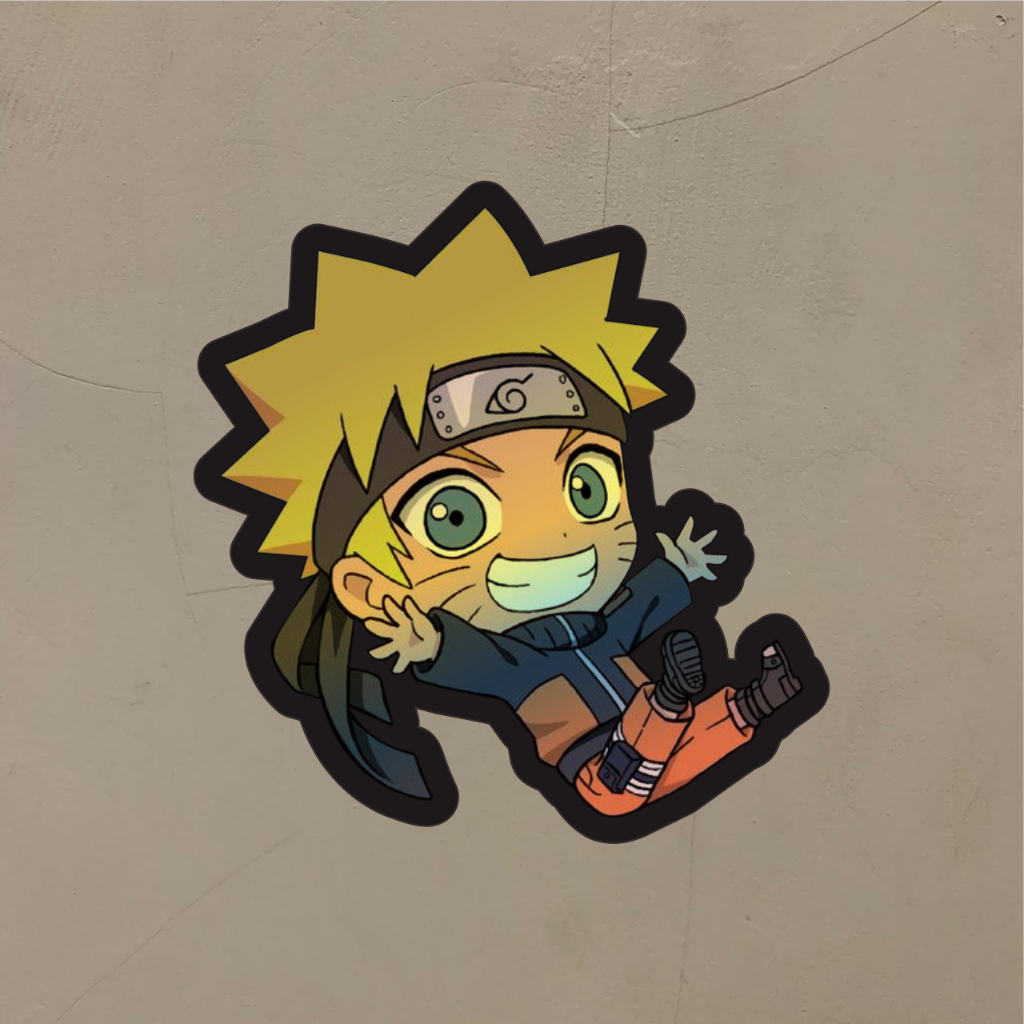 Naruto Uzumaki Chibbi Holographic Anime Sticker Naruto Shipuden Case Hp And Laptop 7cm Shopee