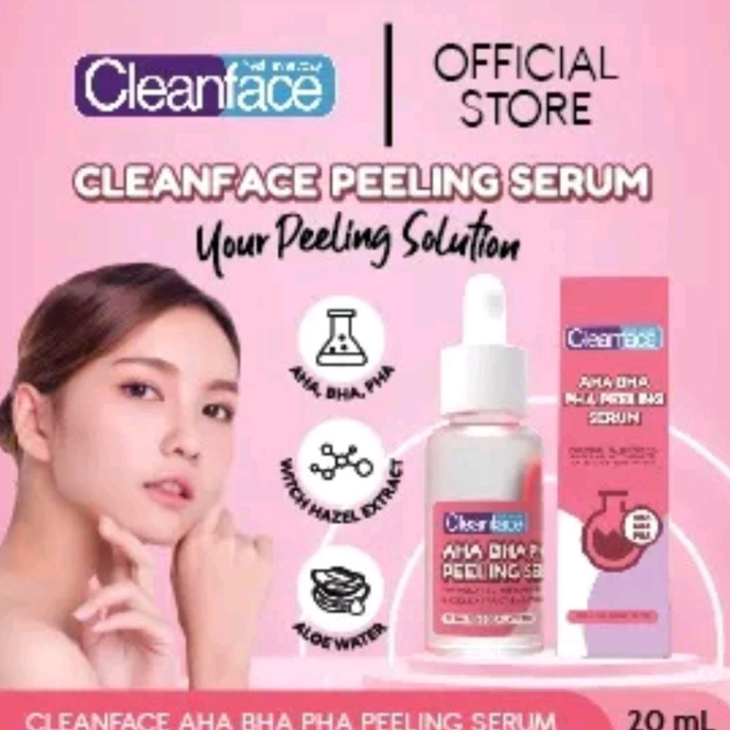 Clean FACE SERUM AHA BHA PHA PEELING SERUM (PINK) | Shopee Malaysia