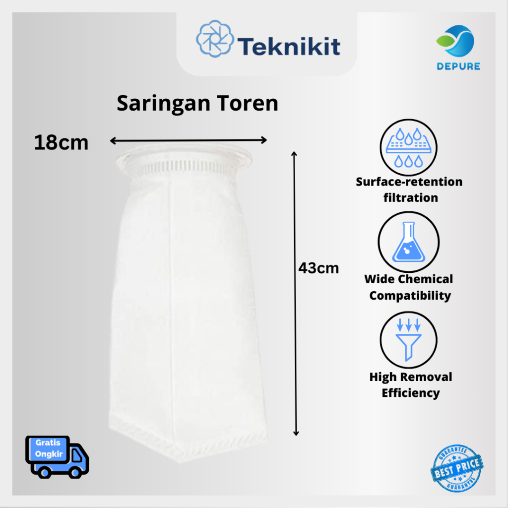 Water Filter Bag Filter Bag 1,5,10,20,25,50,100,150 Micron (7"x17