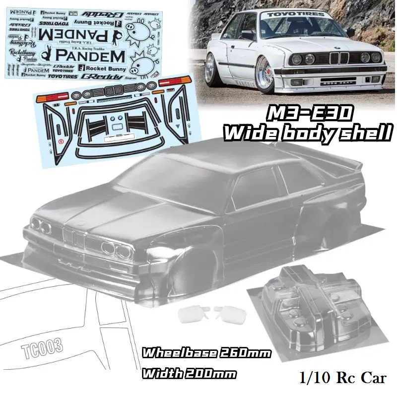 Body Shell BMW E30 M3 Evolution 1/10 Rc Rally Drift Car Hsp Kyosho ...