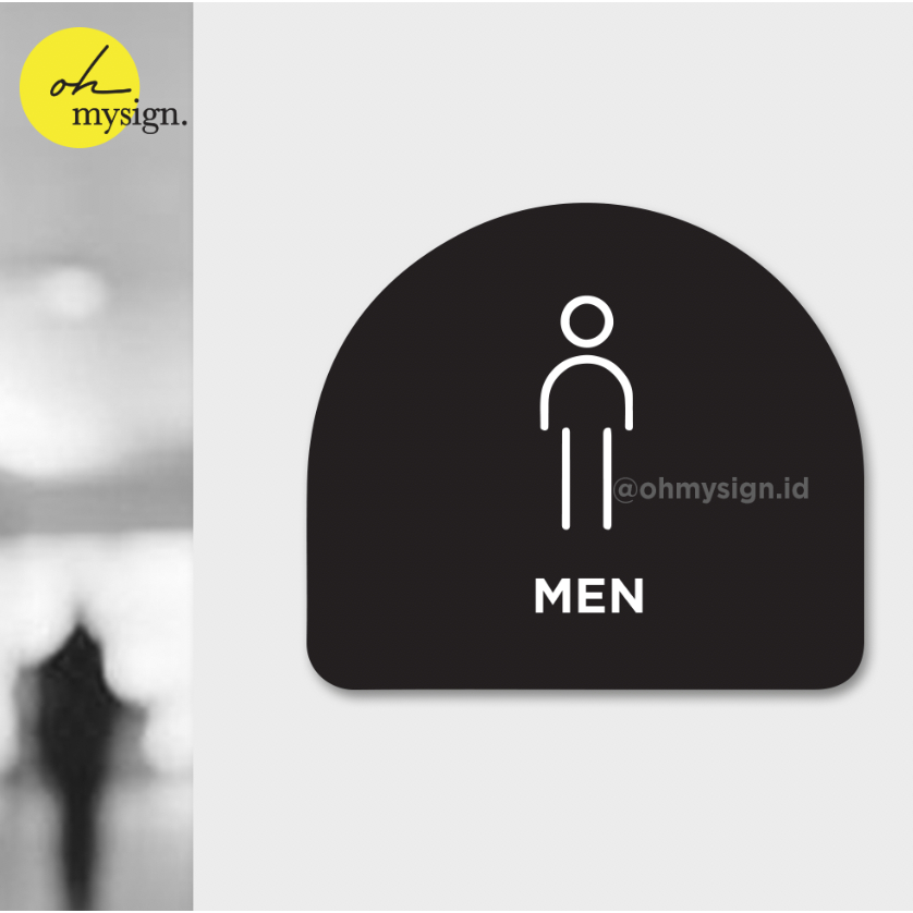 Sign Board Acrylic Toilet Men Board Acrylic Signage Paste Shopee Malaysia
