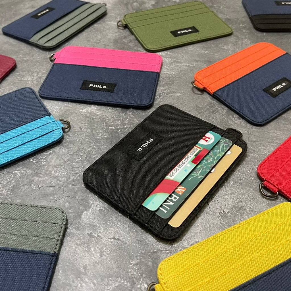 Slim card wallet - card wallet - simple wallet cordura fabric PHWL738 ...