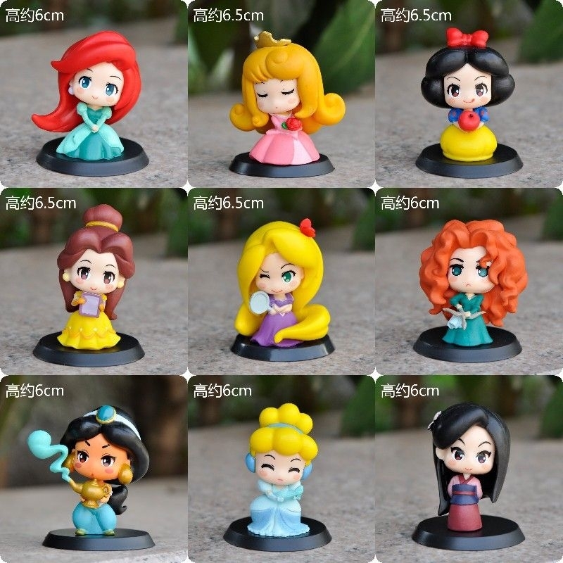 Princess CAKE TOPPER FIGURE ARIEL SNOW WHITE AURORA BELLE RAPUNZEL ...