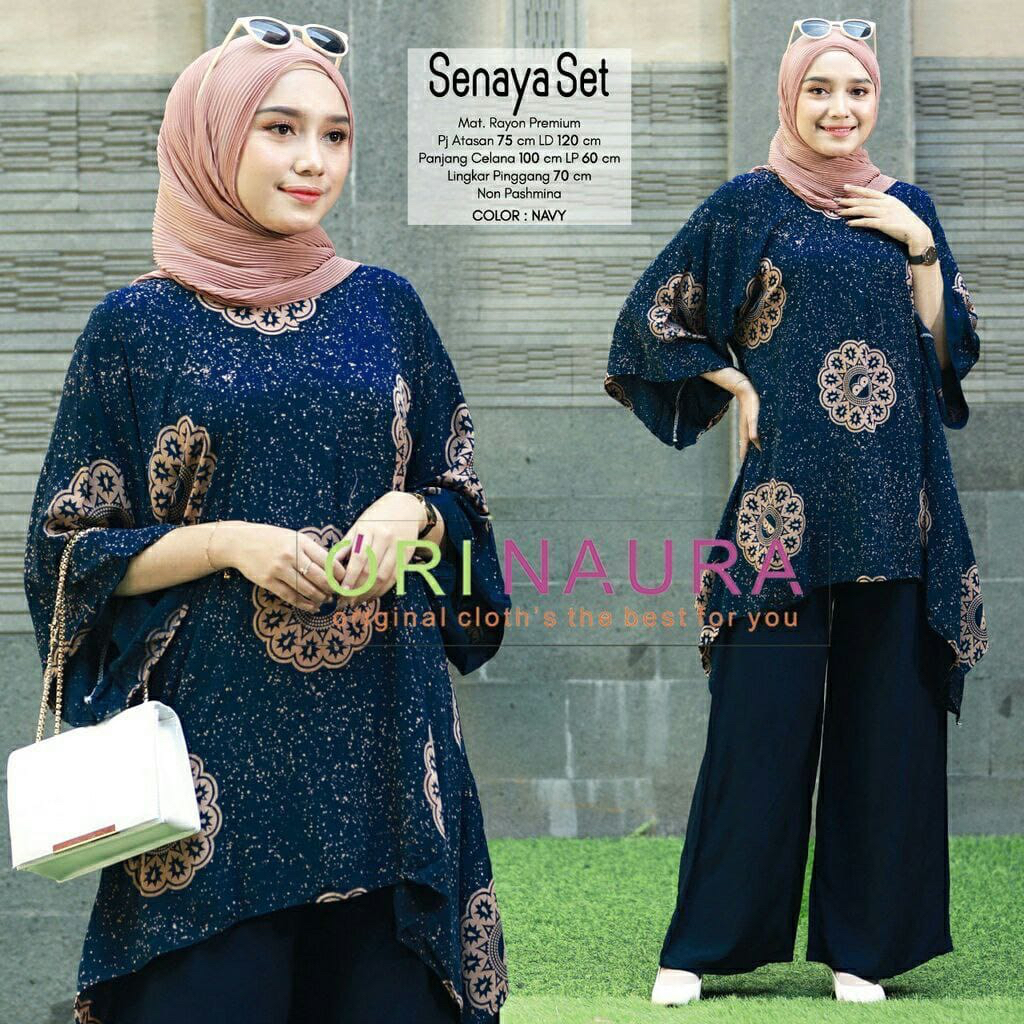 Jumbo Suit Negligee | One Set Tie Dye Waka Motif Batu Bolong Ori Naura