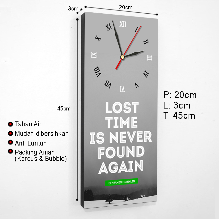 HIASAN DINDING Unique Wall Clock Room Wall Decoration Motivational
