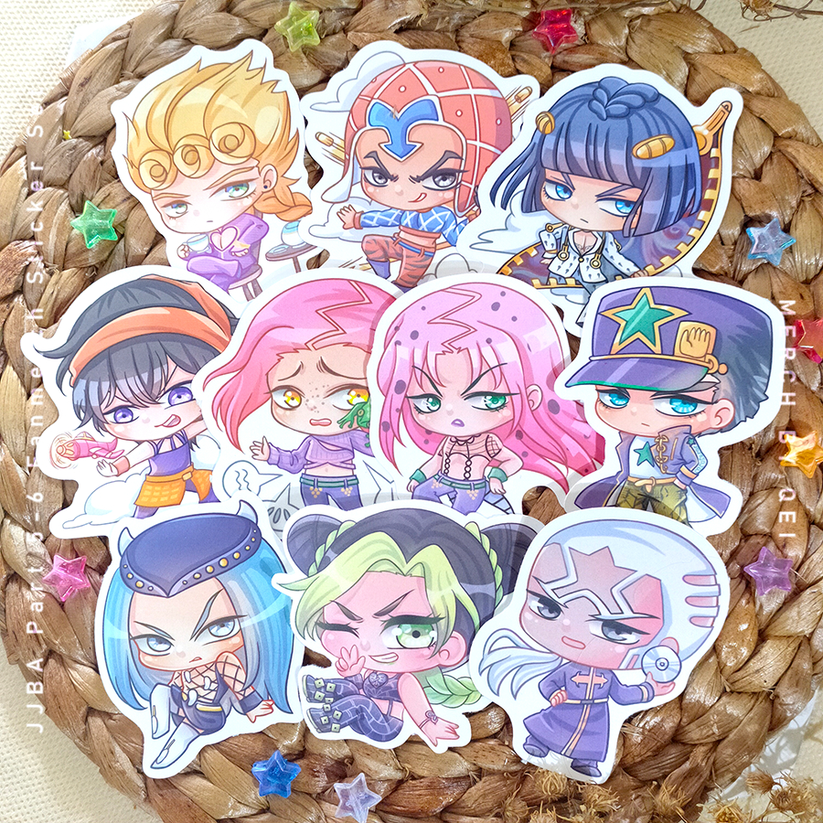 Jojo's Bizarre Adventure JJBA Part 5-6 Fan Merchandise Stickers ...