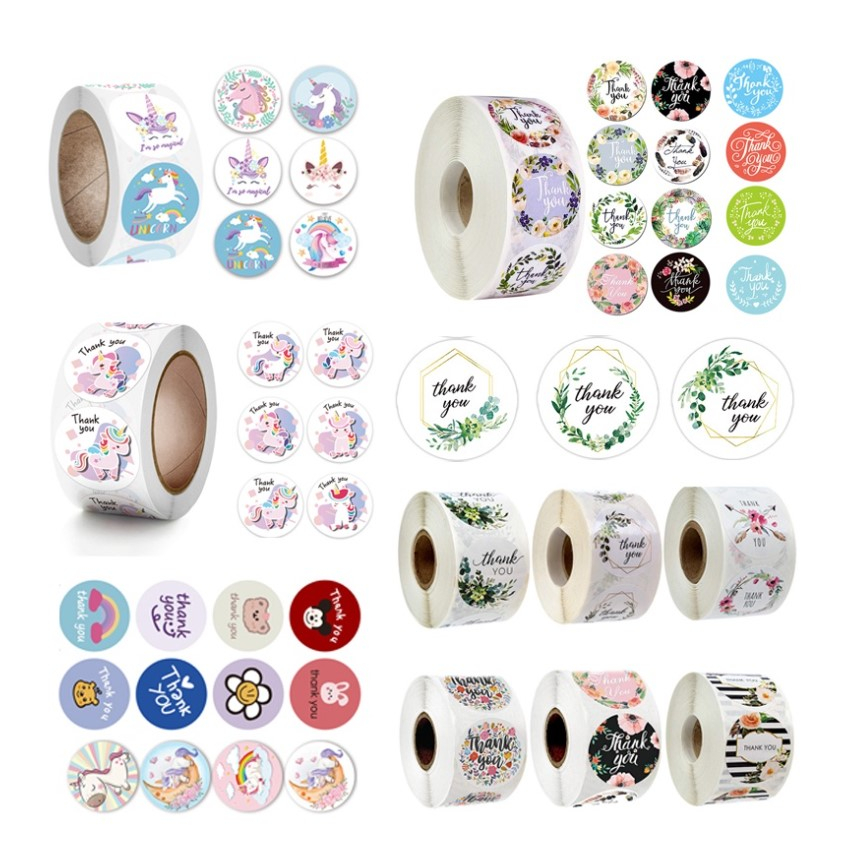 500pcs thank you Sticker Labels/thank you Sticker/thank you Roll ...