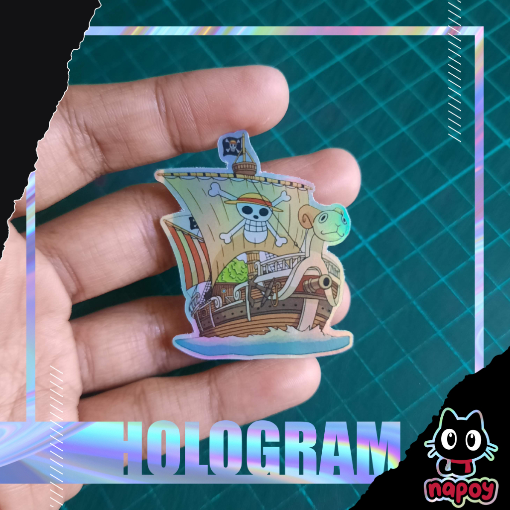 One Piece Going Merry Anime Hologram Sticker | Shopee Malaysia