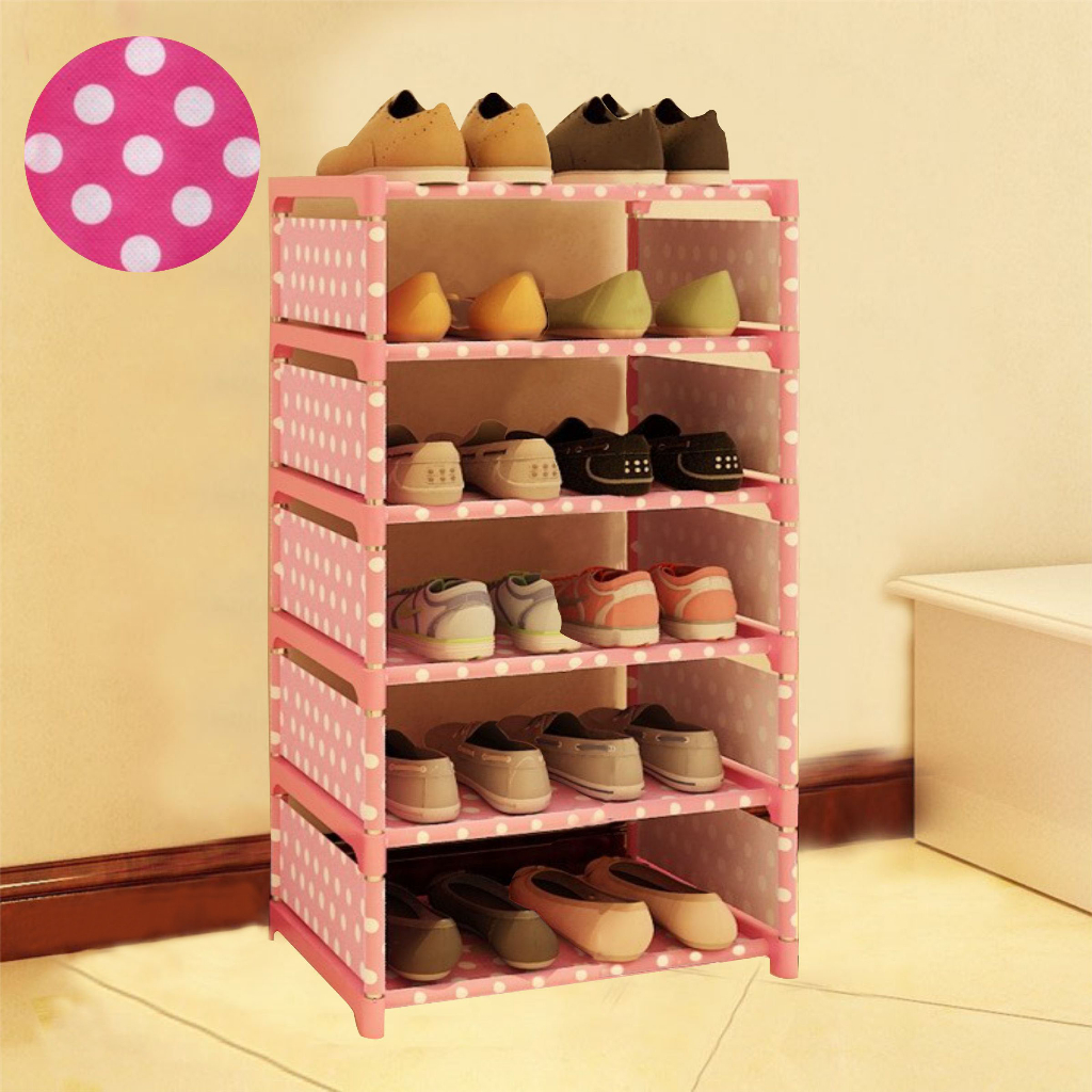 Portable Shoe rack For sandal Shoes rack 6-tier 1034 | Shopee Malaysia
