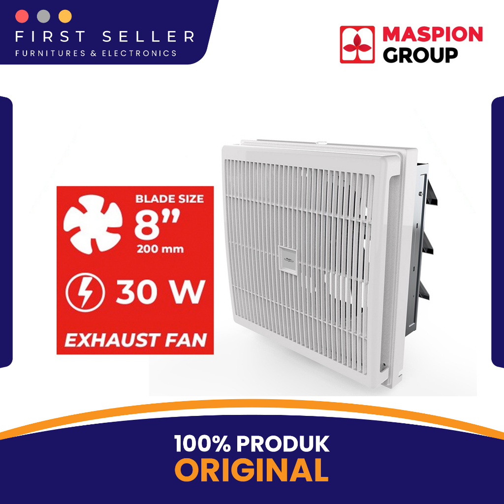 Maspion EXHAUST FAN/Wall Mount MV-200 NEX (8Inch) Official Warranty ...