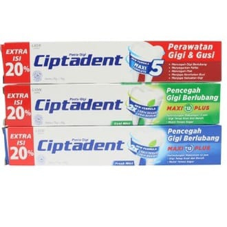 Ciptadent Toothpaste 75+15 GR MAXI PLUS COMPLETE FRESH MINT COOL Oral ...