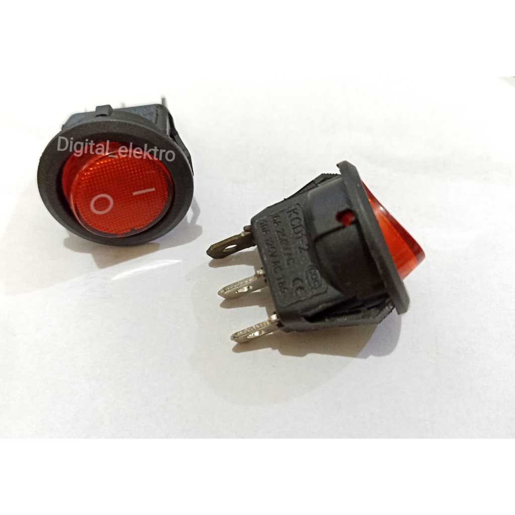 Round On/Off Switch Round Indicator Light On 3 Pin Feet | Shopee Malaysia