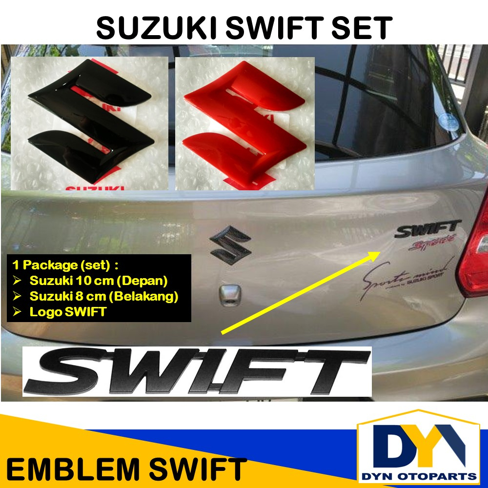 Dyn09- SUZUKI SWIFT EMBLEM SET, SUZUKI 10CM, Mitsubishiki 8CM, SWIFT ...