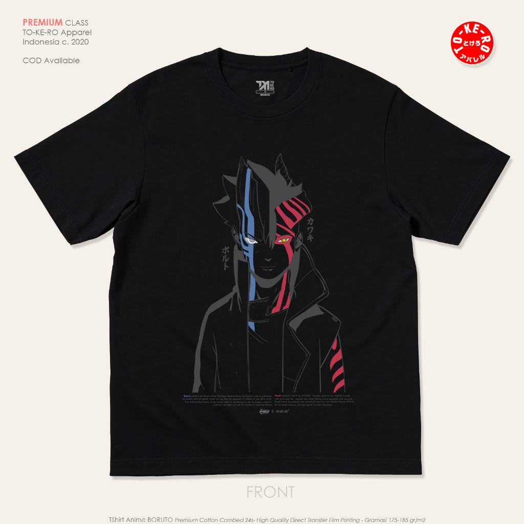 T-shirt Boruto Naruto - Design Sarada Uchiha Et Kawaki - Unisexe - Tailles S à 5XL - Neuf Avec étiquettes