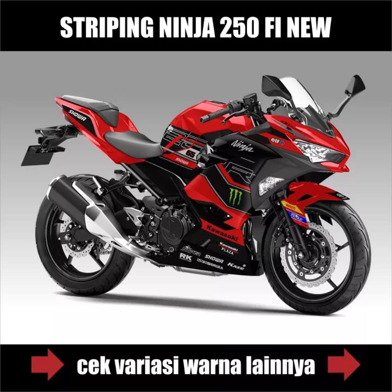 Kawasaki NINJA 250 FI Motorcycle Variation STRIPING BODY Sticker NEW